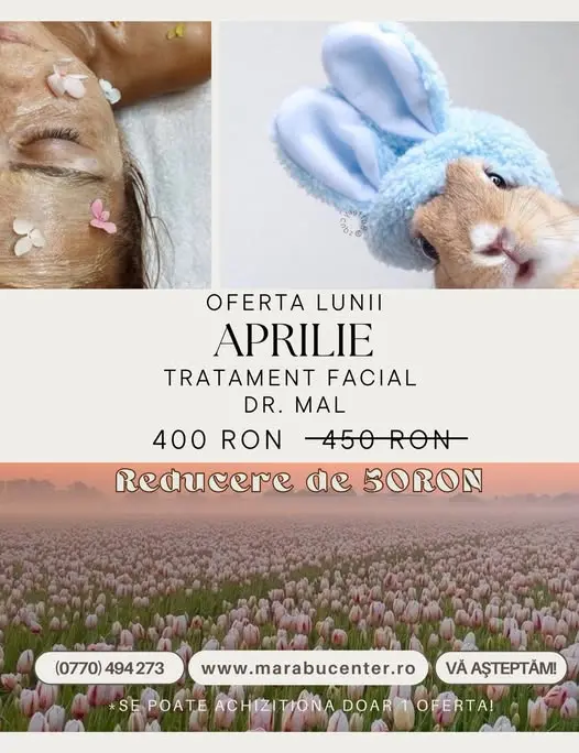 Promotii epilare definitiva Bacau și ofertă tratament facial DR MAL Aprilie 2026 la MarabuCenter